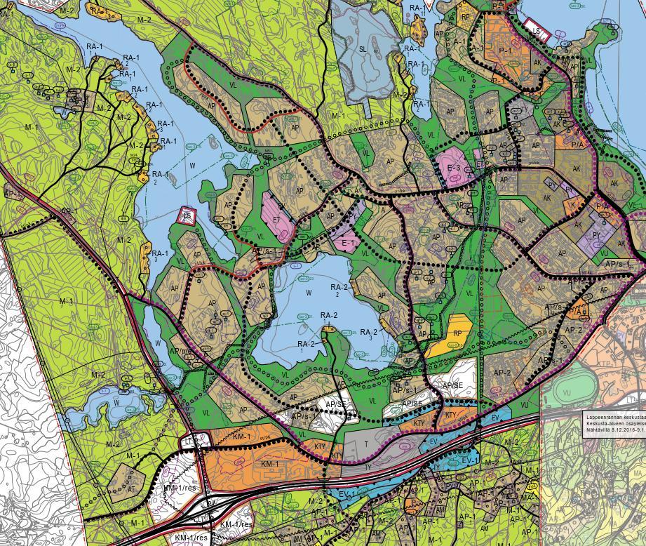 Lappeenrannan keskustaajaman osayleiskaava Läntinen osa-alue Kaavaselostus 98 5.