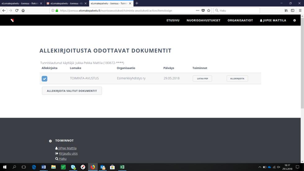 2. Voit tässä vaiheessa ladata itsellesi PDF-tiedoston tarkastellaksesi sitä, mitä sinulle