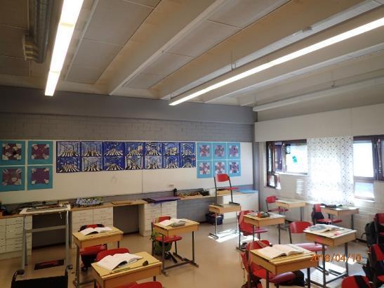 Kuntoarvio 18 (30) Kuva 16. Luokkatilat ovat pinnoiltaan pääosin alkuperäiset. Katon akustolevyt vaikuttivat hyväkuntoisilta.