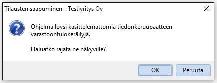 Käsittelemättömät varastoontulokeräilyt TUOTEKERÄILY Tuotekeräily-toiminnolla voidaan kerätä tuotteita periaatteessa mihin tahansa AutoFuturin ruudulle, jossa voidaan lisätä tuote.