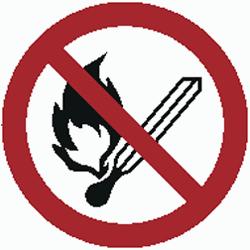 Palo-tai räjähdyssuojaan liityviä viitteitä Eristettävä sytytyslähteistä - Tupakointi kielletty. Estettävä staattisen sähkön aiheuttama kipinöinti.