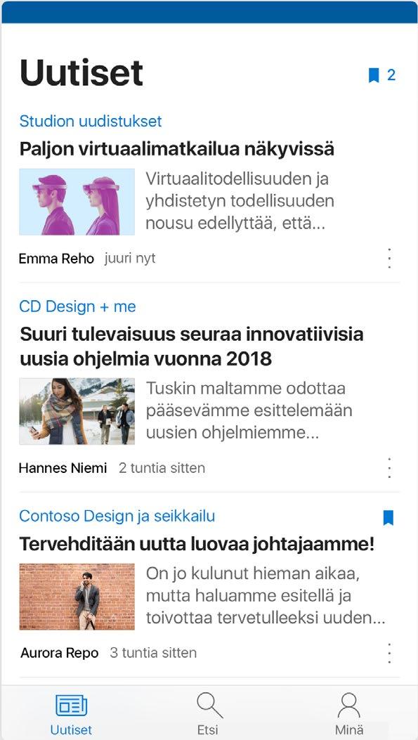 Etsi ja löydä hakutoiminnolla tärkeää sisältöä.