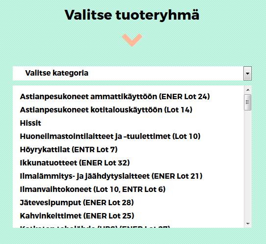 Tietoa tuotevaatimuksista Tutustu sivustoon www.ekosuunnittelu.