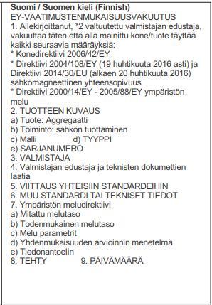 EU- VAATIMUKSENMUKAISUUSVAATIMUS