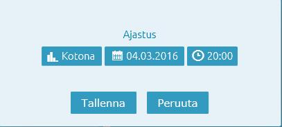 Valikosta valitaan haluttu ajankohta, koska valittu profiili otetaan käyttöön.