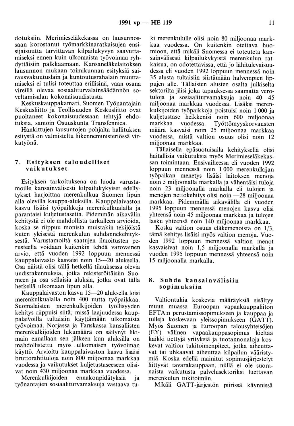 1991 vp- HE 119 11 dotuksiin.
