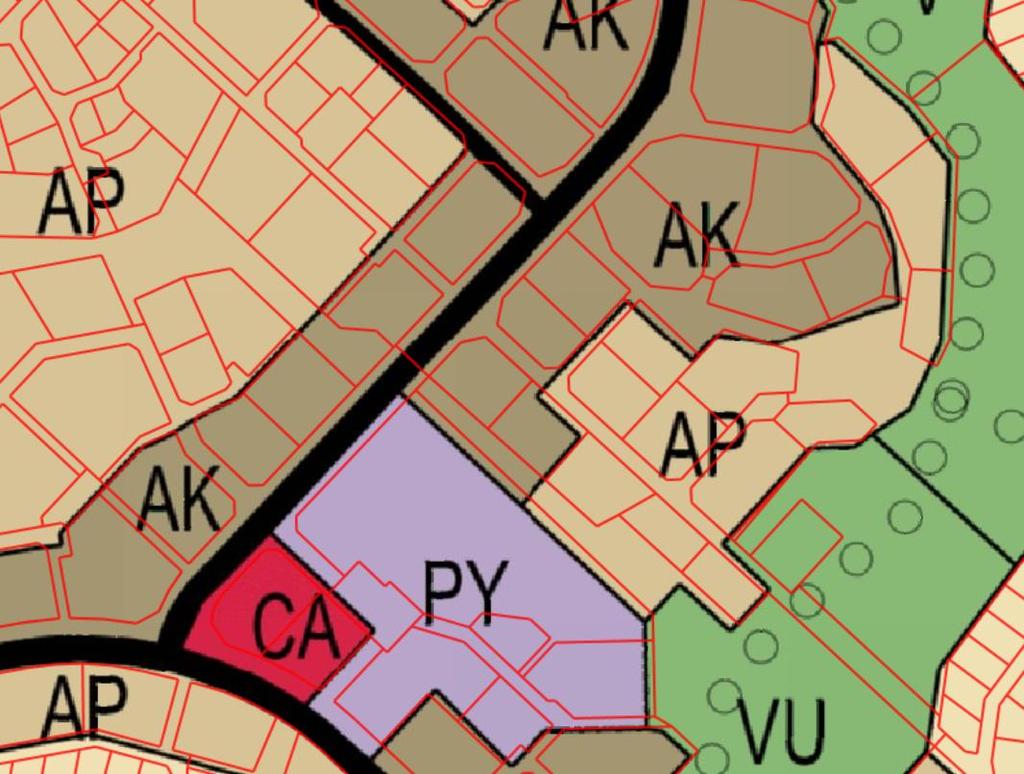 Yleiskaava Suunnittelualueella on voimassa Keskustaajaman osayleiskaava (KV 16.4.2012). Alue on merkitty asuinkerrostalojen alueeksi (AK).