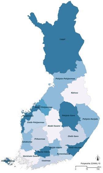 Arvioinnin tilannekatsaus Maakunta Työpaikkoja yhteensä Pieni (<50) Keskisuuri (50-250) Suuri (>250) Uusimaa 15 7 2 6 Pirkanmaa 13 4 7 2 Kanta-Häme 1 1 Keski-Suomi 4 3 1