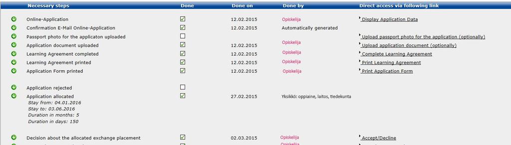 MOBILITY ONLINESSA APURAHAAN LIITTYVÄT TOIMINNOT