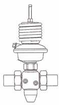YLIVIRTAUSVENTTIILIT, Danfoss (IWKA) Ylivirtaus säädin V73D52 V73D52 Ylivirtausventtiili raskaalle ja kevyelle polttoöljylle maks.130 C. Painekevennetty venttiili punametallia, toimilaite PN 25.