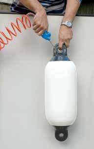 Save Money & Time How to replace the valve in DAN-FENDER products If a valve is leaking or by accident pressed inside the fender/buoy, then a new valve can easily be installed and the fender/buoy is