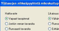 LATTIAPAKETIN LISÄYS Lisätoiminnot Lisää lattiapaketti - Valitse lattiapaketti - Valitse