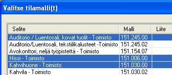 Valitse rakennustyyppi ja sen alta tarvittavat laskentamallit.