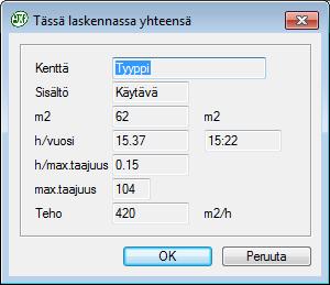 tai ikkunoiden pinta-alat. Seinä- ja ikkunapinta-alat voit lisätä jo tallentaessasi tietoja huoneet-kortilla!