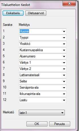 Tilannekohtaiset ohjeet Tilaluettelosta (.csv) mitoitus 1 Miten teen uuden mitoituksen tilaluettelosta? Järjestä ensin tilaluettelon solut: tilanumero, tilatyyppi, neliöt Tallenna tilaluettelo.