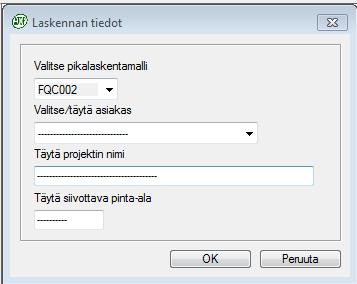 Anna asiakas- ja nimitiedot.