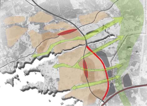- Teollisuudelle ja yrityksille on mahdollisia sijoituspaikkoja ohitustien itäpuolella.