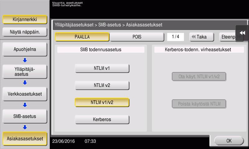 Skannaa lähetystä varten -toiminto 3.2 3 - Katso pääkäyttäjän oletussalasanaa koskevat lisätiedot Käyttäjän opas -CD:ltä/-DVD:ltä. Tämän laitteen konfigurointi Seuraavat asetukset ovat pakolliset.