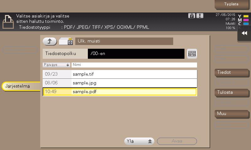 3.6 USB-muistitikun käyttö 3 3 Valitse