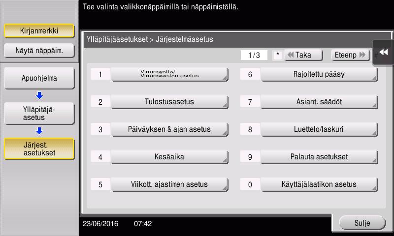 USB-muistitikun käyttö 3.6 3 5 Paina Start-näppäintä. HUOMAA Älä irrota USB-muistitikkua tietojen tulostuksen aikana. 3.6.2 Skannattujen tietojen tallennus USB-muistitikulle (ulkoinen muisti) Voit tallentaa tällä laitteella skannaamasi tiedot USB-muistitikulle.