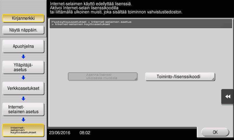 4.2 Internetselaintoiminnon käyttö 4 Käyttämällä USB-muistitikkua 1 Napauta [Apuohjelma].