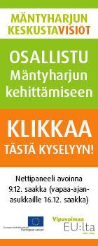 Mäntyharjun keskustan kehittäminen Verkkopaneelin tuloksia -asukkaat - vapaa-ajan asukkaat -yrittäjät - Mäntyharjun palveluihin ollaan melko tyytyväisiä - Tori nähdään tärkeänä tapaamispaikkana -