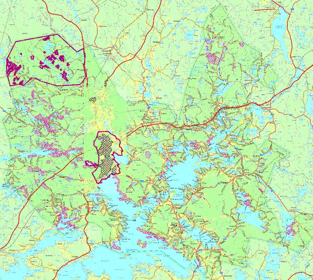 3.5. Yleiskaavat Oikeusvaikutuksettomat yleiskaavat: Keskustaajaman yleiskaava (1988) Oikeusvaikutteiset yleiskaavat: Pohjoisen järvialueen