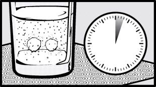 Jos suspensiota ei oteta 60 minuutin kuluessa, heitä se pois ja valmista uusi suspensio. Varmista, että koko lääkeannos on otettu 9.