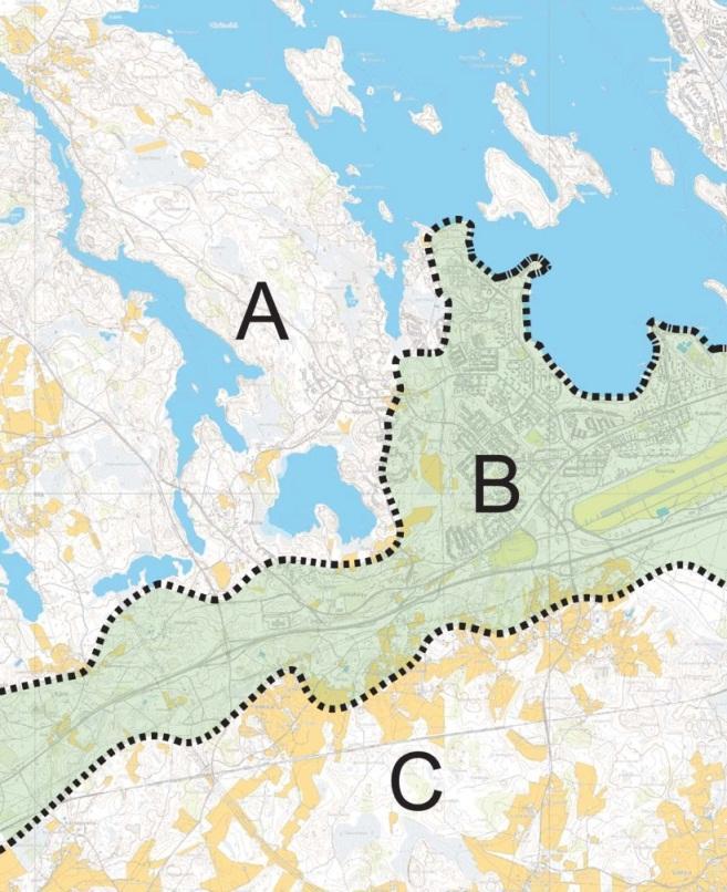 4 LÄNTISEN OSA-ALUEEN NYKYTILA 4.1 Luonnonolot Suunnittelualue sijoittuu Ensimmäisen Salpausselän alueelle, sen pohjoispuoliseen ja pieneltä osin sen eteläpuoliseen maastoon.