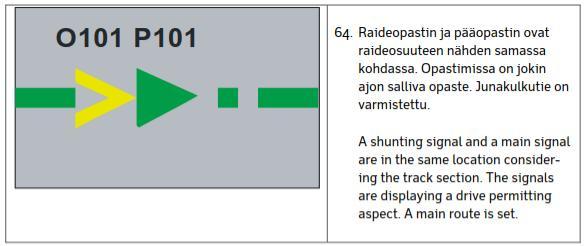 RAPORTTI 39 (97) Ilmaisu 64. Ilmaisukuvasta 64 puuttuu ohiajovaran pallo. (Matikainen) Ilmaisu 69.