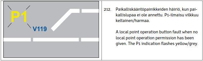 Ilmaisu 209 voisi olla sama kuin ilmaisu 212, koska paikalliskääntö ei ole käytettävissä.