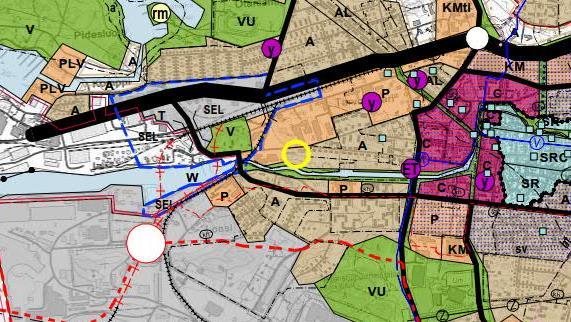 11 1.2.3 Yleiskaava Ote yleiskaavasta. Yleiskaava 2025 luonnoksessa alue on osoitettu asuntoalueeksi (A).