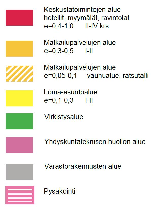Kaavamuutosalue sijaitsee matkailualueen reuna-alueella. Alueen rakentaminen tulee olemaan väljää, maaseutumaista, kun varsinainen lomakylä on toteutunut osittain varsin tiiviinä.
