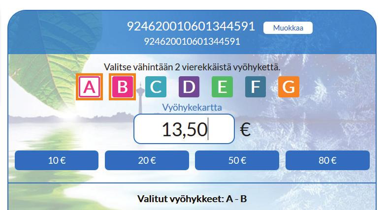 Nella Nettilataus 1. Valitse, ostatko arvolipun vai kausilipun. Jos olet ostamassa arvolippua, syötä summa, jonka haluat ostaa. Voit ostaa arvolipulle 10,00 120,00 euroa.
