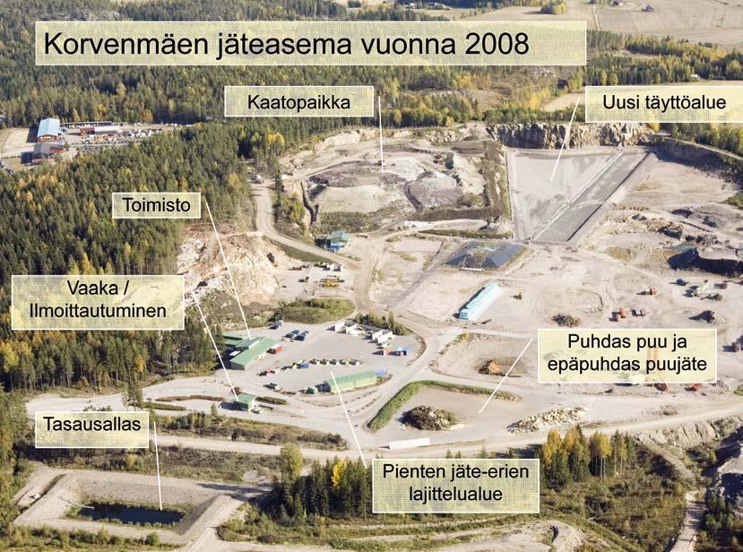 valmistuslaitos ja kemiallisen dieselin valmistuslaitos, 5) nykyinen toimistorakennus,