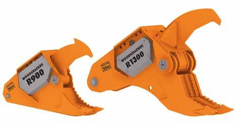 Erittäin lujat ja kestävät terät Tekniset tiedot R R 900 R 1300 Leukojen väli 955 1300 mm Leikkausvoima (käyttöpaineesta riippuen)