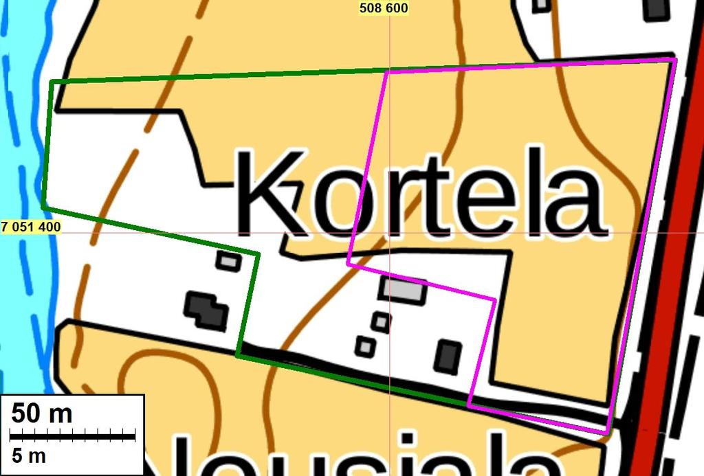 Eteläisempi tutkimusalue.
