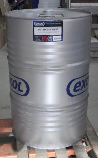 Optima LSX 5W-40 is available in bulk road tanker deliveries, 205 litre barrels and 25 litre drums.