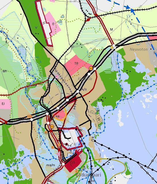 4 ote Kymenlaakson maakuntakaavasta Strateginen yleiskaava Valmisteilla olevassa Kotkan Haminan seudun strategisessa yleiskaavaehdotuksessa Jumalniemi on merkitty työpaikka-alueeksi TP-2.