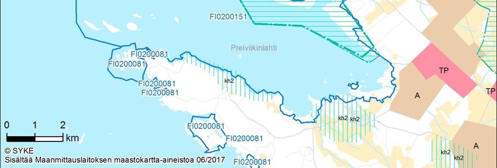 FI0200151 Nimi: Preiviikinlahti Kunta: Pori Suojeluperuste: SPA Suojelun toteutus: luonnonsuojelulaki, rakennuslaki, vesilaki Pinta-ala: 4612 ha Alueen kuvaus Preiviikinlahti on laaja, matala