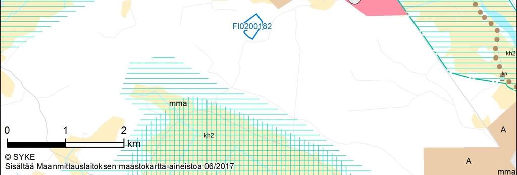 luontotyypit (% / ha) (Lisättäväksi ehdotettavat luontotyypit lihavoituna) *priorisoitu luontotyyppi Diabaasialustalle syntynyt letto, jolla on useita lettotyyppejä lettorämeestä rimpilettoon.