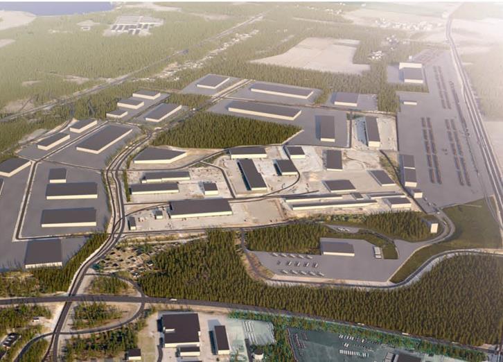 Kouvola Rail Road Terminal - intermodaaliterminaali Nykyinen kapasiteetti n. 55.000 TEU/a, 250.