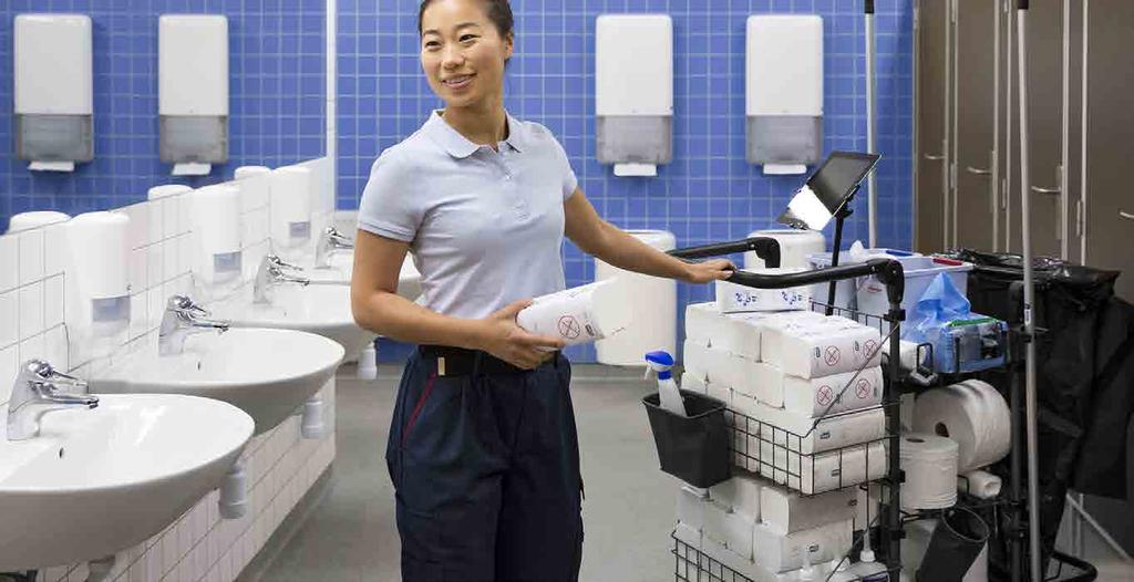 Täydellinen valikoima annostelijoita käsipyyhkeille, WC-paperille sekä ihonhoito- ja lisätuotteille.