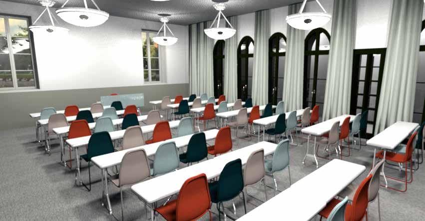 LUENTOSALI 70 HLÖ Laikun pääaulassa sijaitseva Luentosali sopii hyvin luentojen, seminaarien ja kokousten järjestämiseen. Tilassa on kiinteä kokoustekniikka ja oletuksena luentopöydät.