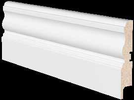 Valge AURA Põrandaliistud - MDF 10300 AURA Põrandaliist 12x42x2750 Mel Valge Kaablikarbik