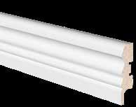Põrandaliist 16x60x2750 Mel Valge lakk Tamm 10732 AURA Põrandaliist 16x60x2750 Mel Hall