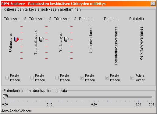 3.5.2 Päätöksenteon tuki Päätöksenteon tukena ohjelmistoa voidaan hyödyntää valmisteluissa tai aihiovalinnassa joko työpajakokouksissa seinälle projisoituna tai itsenäisesti.