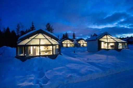 KNX-referenssikohde hotelli Taloaut omaat io parant aa sekä palvelua et t ä energiat ehokkuut t a. Sant a s-hotellin ylellisten lasi-iglujen olot pit ää opt imaalisina KNX-aut omaat io.