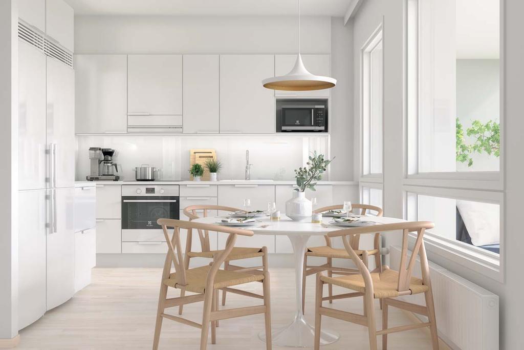 KIILLE Keittiö OVIMALLI Ronja valkoinen kiiltävä, 683 A ALLAS Blanco Dalago 6 615 x 510mm