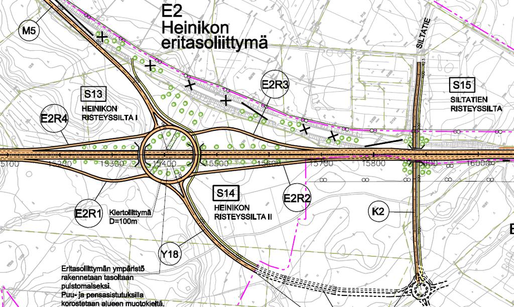 Uusi tie noudattaa kantatien 65 linjausta Elovainion eritasoliittymästä Siltatien risteyssillalle saakka. Tämän jälkeen linjaus kääntyy luoteeseen kohti Hämeenkyröä.
